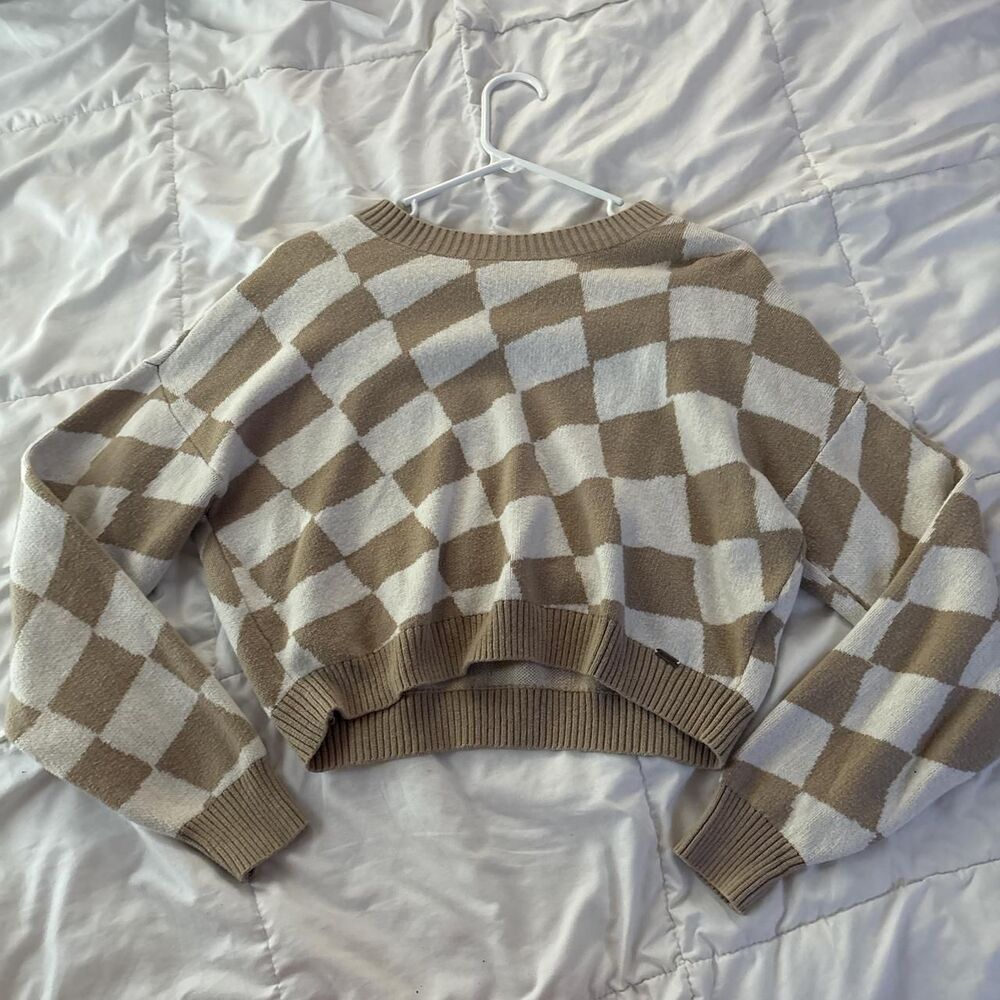 Hollister Co Women's Checkered Jumper Sweater M
